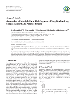 Generation of Multiple Focal Hole Segments Using Double