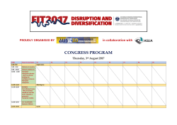 see full Program - FIT Congress 2017