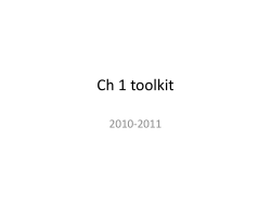 Ch 1 toolkit