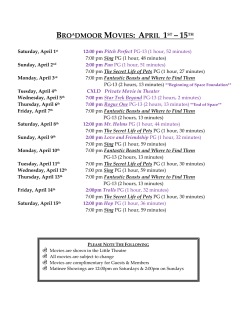 broadmoor movies: april 1st ‒ 15th