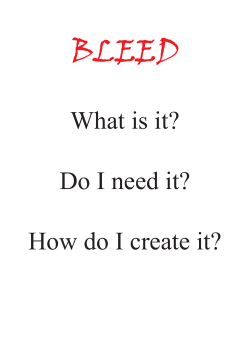 Bleed. What is it - Catford Print Centre