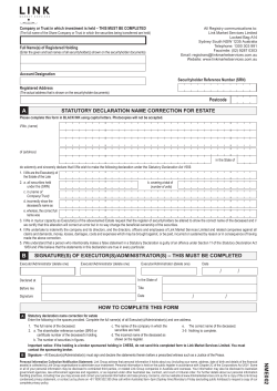 Statutory Declaration Name Correction for Estate
