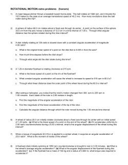 ROTATIONAL MOTION (honors)