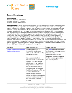 Hematology - American College of Physicians