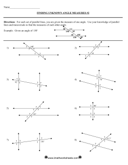 FINDING UNKNOWN ANGLE MEASURES #2