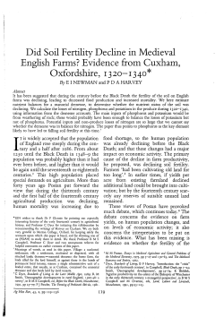 Did Soil Fertility Decline in Medieval English Farms? Evidence from