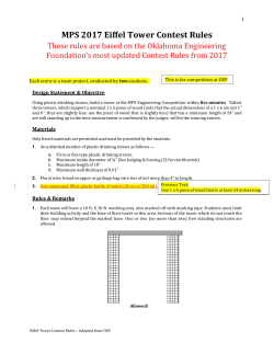Eiffel Tower Rules - Moore Public Schools