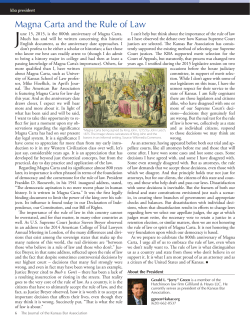 Magna Carta and the Rule of Law