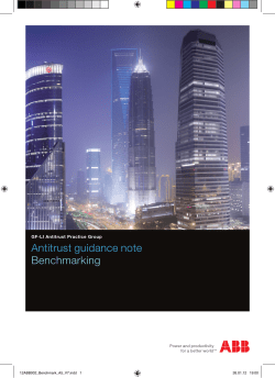 Antitrust guidance note Benchmarking