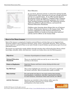 Third Grade Fitness Lesson Plan