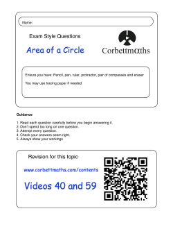 Area of a Circle