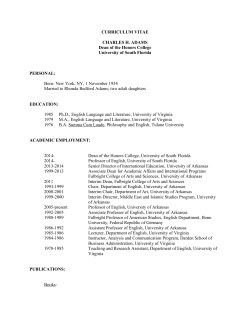 Curriculum Vitae - USF English