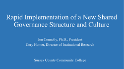 Rapid Implementation of a New Shared Governance Structure and