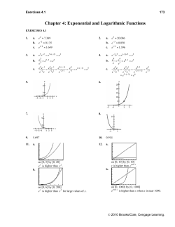 Chapter 4: Exponential and Logarithmic Functions