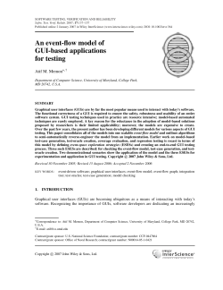 An event-flow model of GUI-based applications for testing