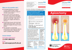 Apicectomy - Salford Royal NHS Foundation Trust