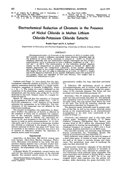 Electrochemical Reduction of Chromate in the Presence of Nickel