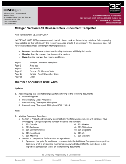 MSDgen Version 6.59 Release Notes - Document
