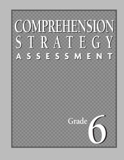 Ongoing Comprehension Strategy Assessment