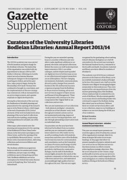 Bodleian Libraries Annual Report 2013-14