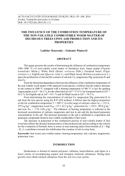 the influence of the combustion temperature of the non