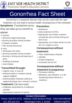 Gonorrhea Facts - East Side Health District