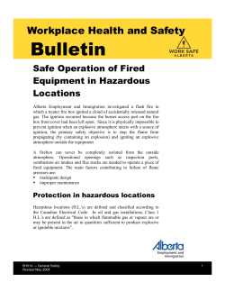 Safe Operation of Fired Equipment in Hazardous Locations (Bulletin