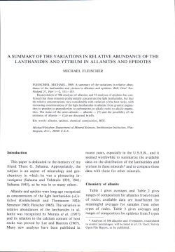 a summary of the variations in relative abundance of the lanthanides
