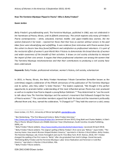 How The Feminine Mystique Played in Peoria1