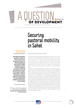 Securing pastoral mobility in Sahel
