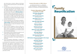 Family Reunification - International Organization for Migration