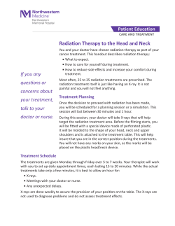 Radiation Therapy to the Head and Neck