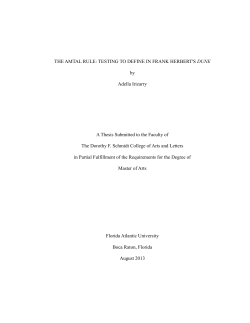 THE AMTAL RULE: TESTING TO DEFINE IN FRANK HERBERT`S