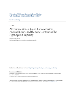 After Amnesties are Gone - UC Hastings Scholarship Repository