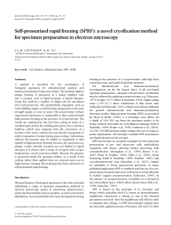 Self-pressurized rapid freezing (SPRF): a novel