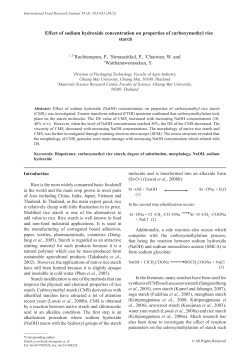 Effect of sodium hydroxide concentration on properties of
