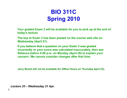 Lecture 33, Apr 21 - web.biosci.utexas.edu