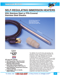 Self-Regulating Immersion Heaters