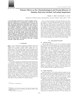 Polymer Effects on the Chemorheological and Drying Behavior of