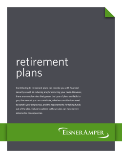 retirement plans
