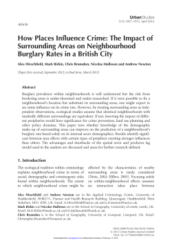 How Places Influence Crime: The Impact of Surrounding Areas on