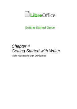 Chapter 4 Getting Started with Writer