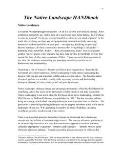 Natural Landscape HANDbook