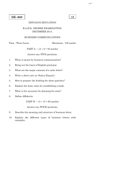 degree examination, december 2014