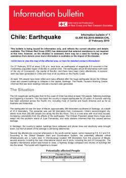 Chile: Earthquake