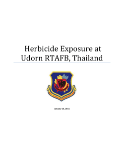 Herbicide Exposure at Udorn RTAFB, Thailand