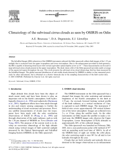 Climatology of the subvisual cirrus clouds as seen by OSIRIS on Odin