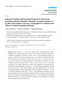 Selected Vitamins and Essential Elements in Meat from Semi