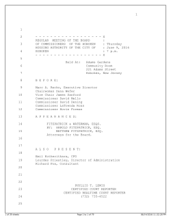 Transcript - Hoboken Housing Authority