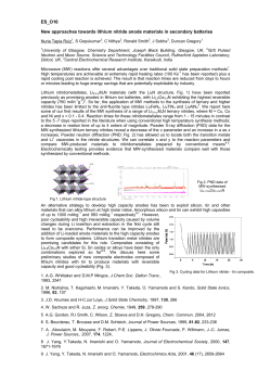 ES_O16 New approaches towards lithium nitride anode materials in